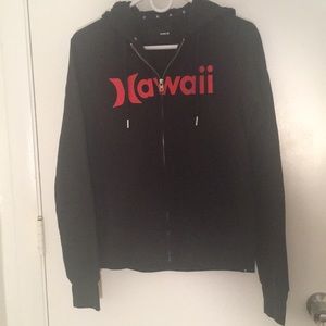 Cozy Black Hurley Hawaii hoodie w thumb loops👍🏾